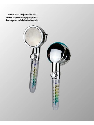 İsmiyle Al Rahatlatıcı Yağmur Etkili El Duşu – Döner Pervaneli, Dayanıklı ve Şık Tasarım