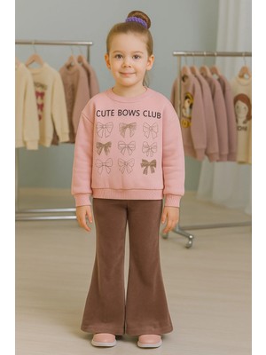 GMG Collection Baby Üst Şardonlu, Alt Ispanyol Paça Kadife, Fiyonk Detaylı Ikili Takım (Hediyelidir)