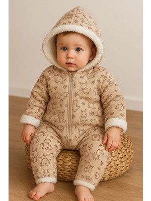 GMG Collection Baby Baskılı Polar Welsoft Lu Tulum 9AY,12AY18AY Unisex