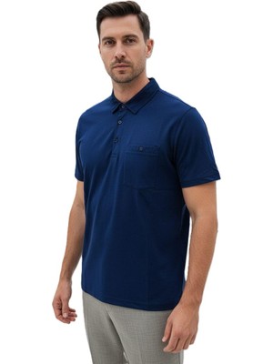 Lacaton Erkek 26-7015 Normal Beden  Polo Yaka Flota Cepli T-Shit