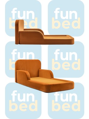 Funbed Katlanır Çocuk Yatağı ve Oyun Alanı | Tamamen Sünger | Tek & Çift Kişilik