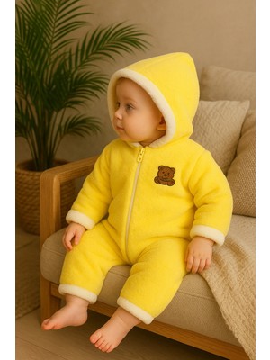 GMG Collection Baby Wellsoft Kapüşonlu Fermuarlı Kışlık Bebek Tulum