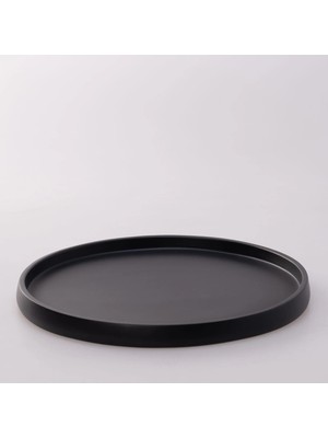 Selim Victoria Yuvarlak Tepsi Siyah