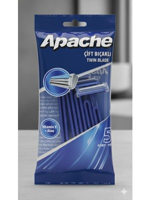 Apache Çift Bıçaklı Permatik -Banyo Traş Bıçağı (10 Adet)