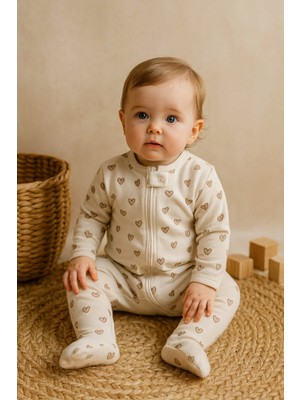 GMG Collection Baby Fermuarlı Fil Bulutlu Tulum 9 Ay,12 Ay,18 Ay Kız