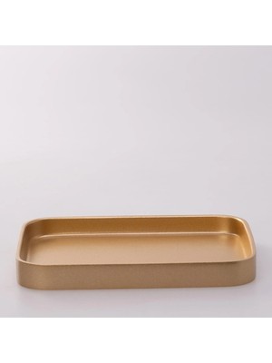 Selim Victoria Dikdörtgen Tepsi Küçük Altın