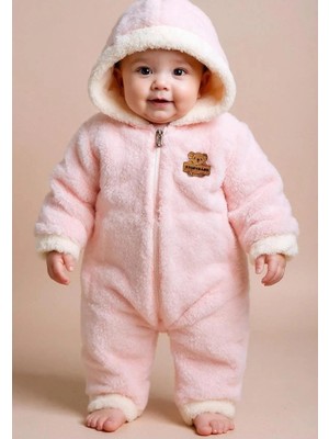 GMG Collection Baby Wellsoft Kapüşonlu Fermuarlı Kışlık Bebek Tulum