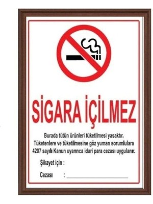 Panda Sigara Içilmez Levhası (Mdf Çerçeve)