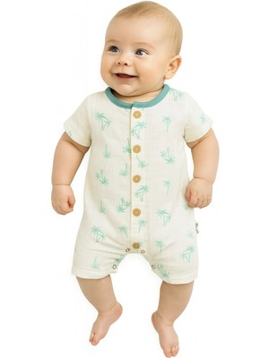 GMG Collection Baby Palmiyeli Krem Tulum