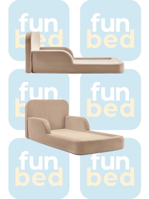 Funbed Katlanır Çocuk Yatağı ve Oyun Alanı | Tamamen Sünger | Tek & Çift Kişilik