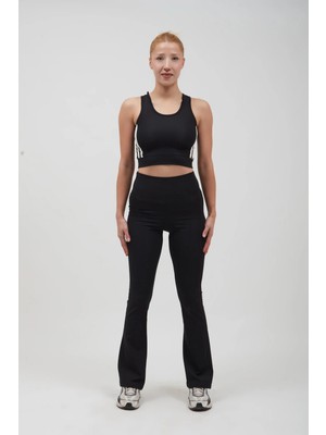 V107 Çift Beyaz Şerit Detaylı Atlet