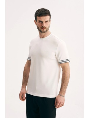 Silvano Erkek Kolu Şeritli Interlok Tişört