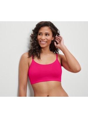 Tchibo Kadın Büstiyer, Dikişsiz, Dantel, Pembe