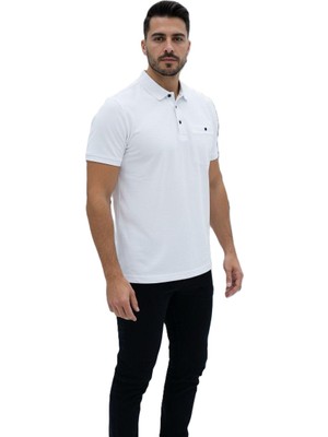 Lacaton Erkek Büyük Beden 26-7065 Flota Cepli Polo Yakalı T-Shirt