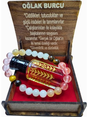 Tasarım Oğlak Burcu Doğal Taş Bileklik ve Kokusu