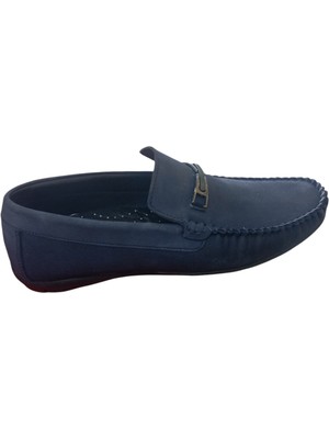 Modayak Modesa Lacivert Nubuk Tokalı Poli Taban Hakiki Deri Erkek Ayakkabı