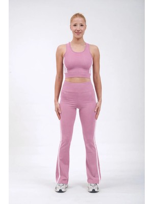 V107 Çift Beyaz Şerit Detaylı Atlet