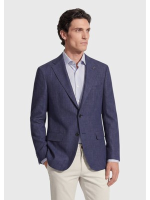 Ramsey Indigo Regular Fit Ipek Karışımlı Ceket