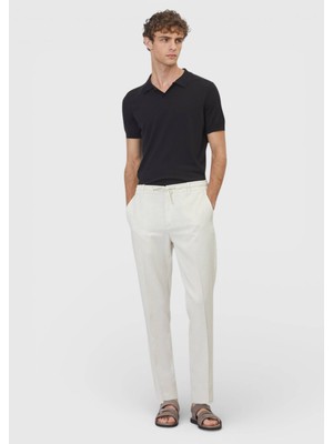 Ramsey Taş Düz Dokuma Jogging Fit Casual Pamuk Karışımlı Pantolon