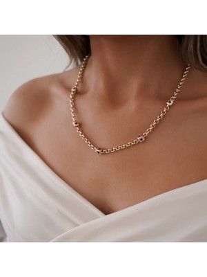 Altıntaş Kalp Küplü Doç Zincir Altın Kolye