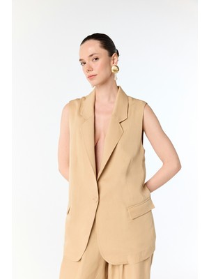 Oversıze Kolsuz Ceket