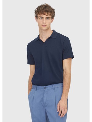 Ramsey Lacivert Fitilli %100 Pamuk T-Shirt