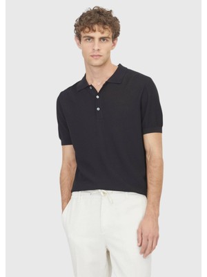 Ramsey Siyah Düz Örgü Triko