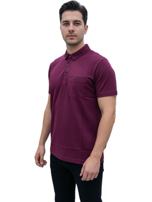 Lacaton Erkek Büyük Beden 26-7065 Flota Cepli Polo Yakalı T-Shirt