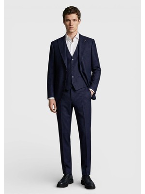 Ramsey Lacivert Yelekli Takım Elbise