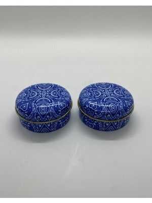 Mete Mum 2'li Set Mandala Serisi Teneke Mum 100 gr - Lavanta Kokulu