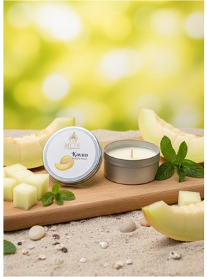 Mete Mum Kavun Aromalı Teneke Mum