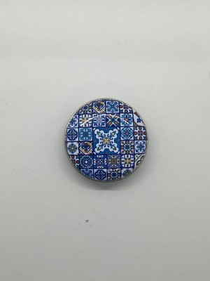 Mete Mum Mandala Serisi Teneke Mum 100 gr - Gül Kokulu