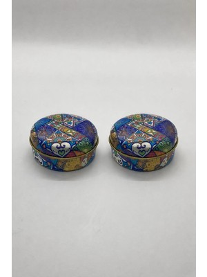 Mete Mum 2'li Set Mandala Serisi Teneke Mum 100 gr - Kahve Kokulu