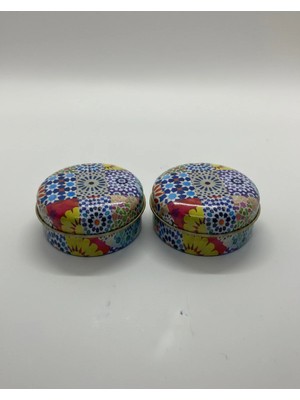 Mete Mum 2'li Set Mandala Serisi Teneke Mum 100 gr - Yasemin Kokulu