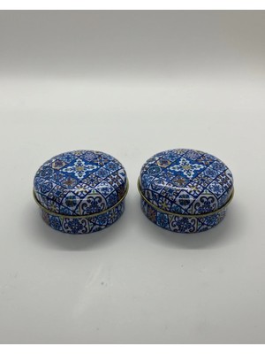 Mete Mum 2'li Set Mandala Serisi Teneke Mum 100 gr - Frambuaz Kokulu