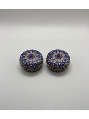 Mete Mum 2'li Set Mandala Serisi Teneke Mum 100 gr - Kahve Kokulu