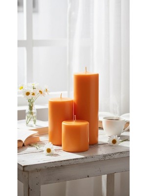 Mete Mum 3'lü Kütük Mum