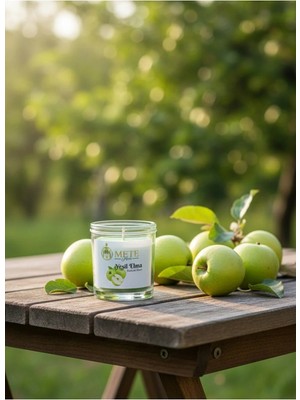 Mete Mum Yeşil Elma Aromalı Bardak Mum
