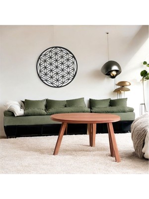Renklime Lazer Kesim Metal Duvar Dekoru, Geometrik Şekil 40 cm
