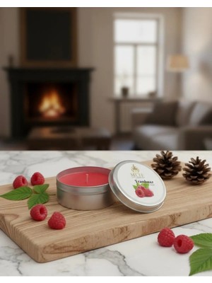 Mete Mum Frambuaz Aromalı Teneke Mum