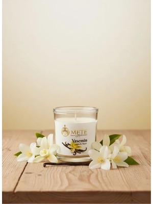 Mete Mum Yasemin Aromalı Cam Bardak Mum