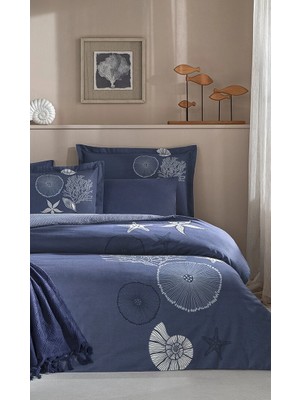 Özdilek Ranforce -Corallino Lacivert- Tek Kişilik Nevresim Takımı