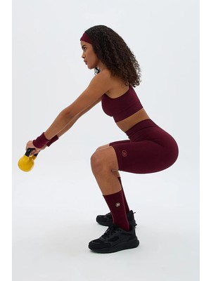 Oishii Zen Kadın Çift Kat Bra Bordo Spor ve Günlük Kullanım İçin Rahat Kesim Tasarım