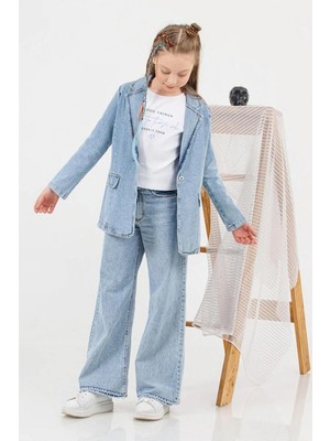 Magu Kız Çocuk Blazer Kot Ceket - 9-10 Yaş