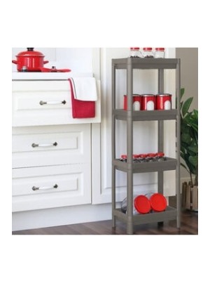 Sepetopia -Gri - Antrasit Dikdörtgen Raf Ünitesi Plastik (5534)