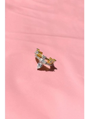 Spossy Silver Jewelry Taç Kıkırdak Küpe