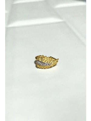 Spossy Silver Jewelry Yaprak Kıkırdak Küpe