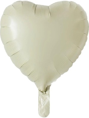 Party Express 18" Folyo Kalp  Balon  - Krem