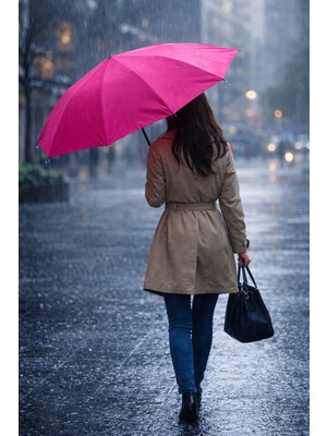 Twotwo Premium Otomatik Şemsiye-Dayanıklı Şemsiye – Güçlü Gövde, Rüzgara Dayanıklı Kılıflı-Katlanır Model 8 Telli