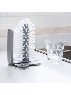 Sepetopia -Pratik Kolay Fonksiyonel Vantuzlu Elde Bulaşık Yıkama Fırçası (5534)